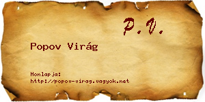 Popov Virág névjegykártya