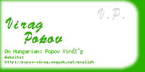virag popov business card